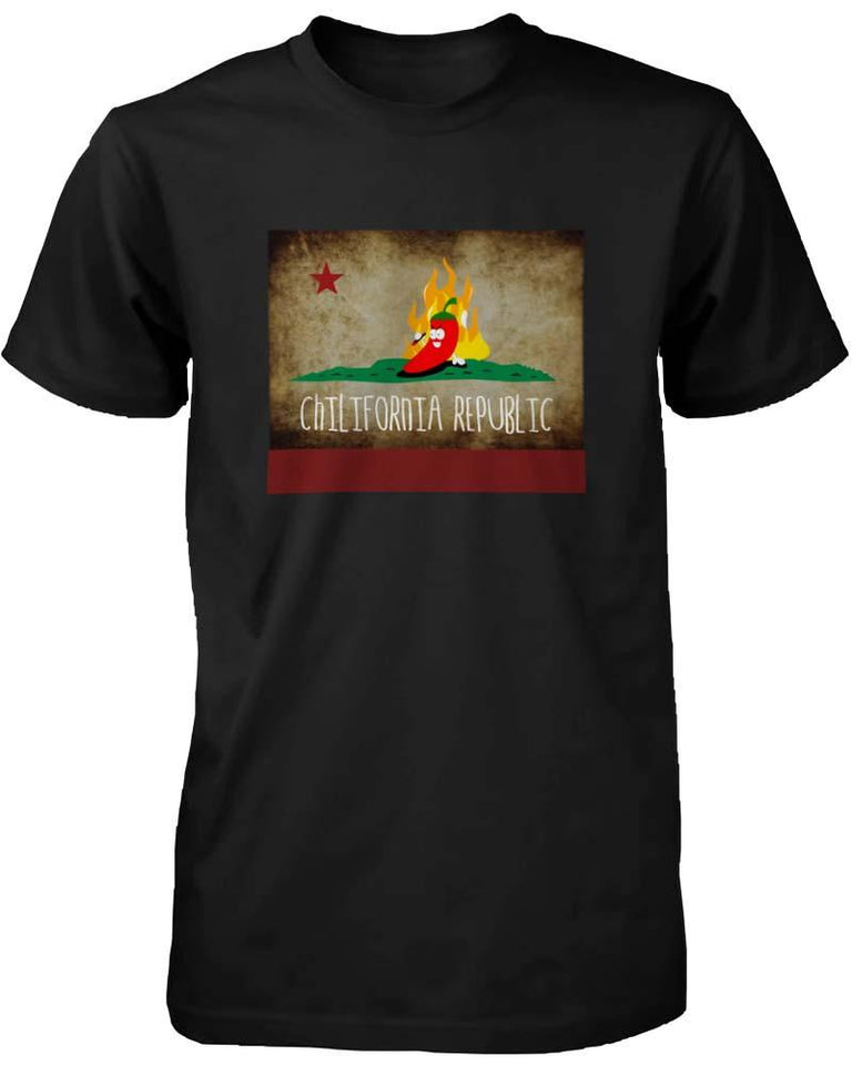 Funny Graphic Statement Mens Black T-Shirt - Chilifornia Republic