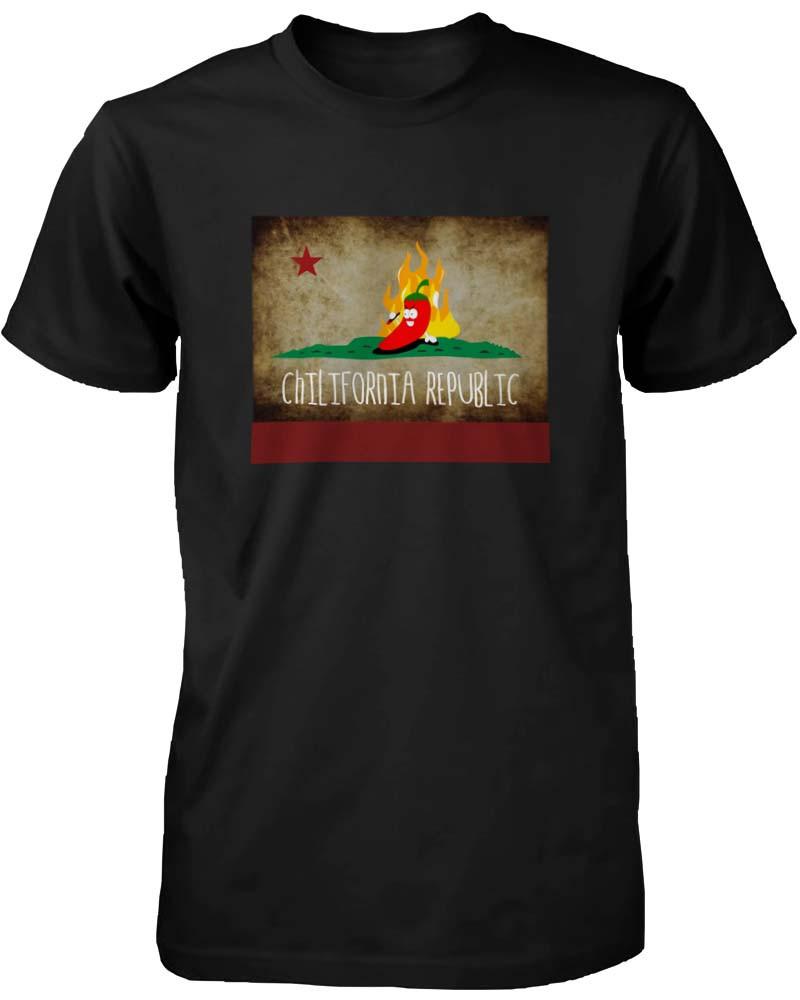Funny Graphic Statement Mens Black T-Shirt - Chilifornia Republic