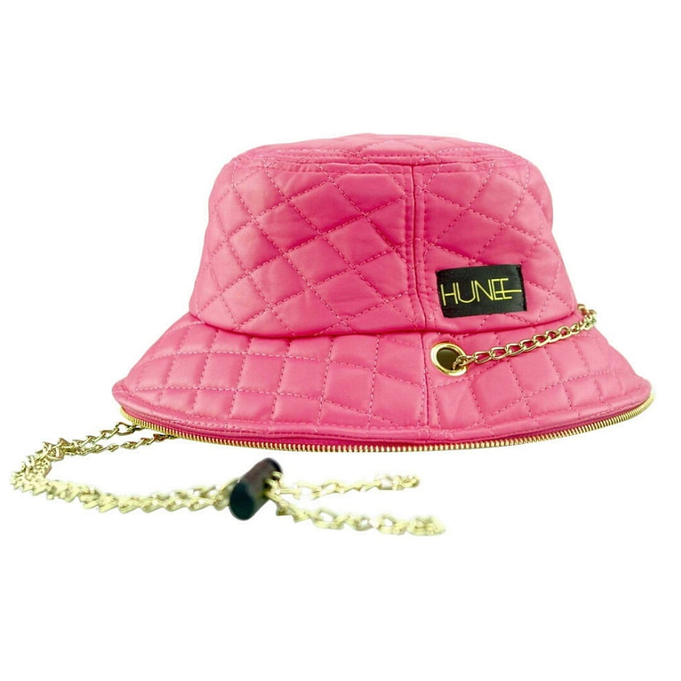 Pink Quilted Bucket Hat