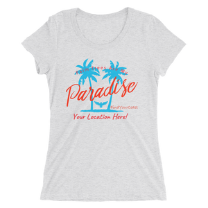 Women's Palm Trees Are My Paradise Customizable Triblend (Personalize This!)