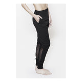 Mesh panel track pants