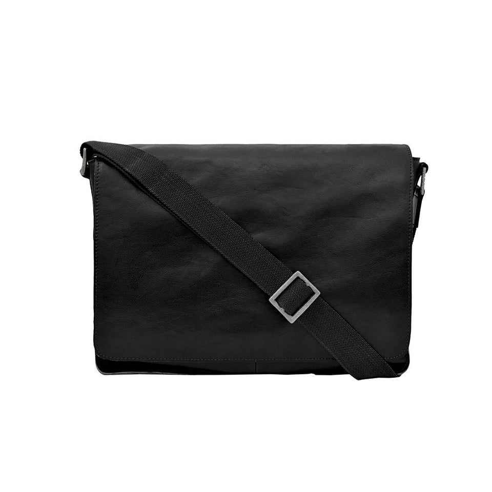 Hidesign Fred Leather Business Laptop Messenger Cross Body Bag