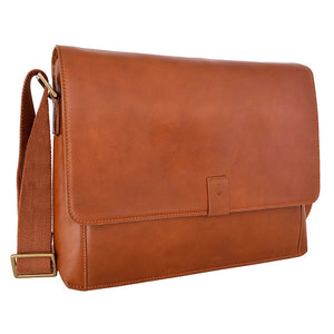 Aiden Leather Business Laptop Messenger Cross Body Bag