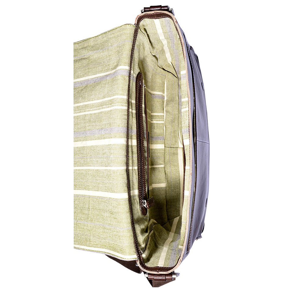 Hidesign Fred Leather Business Laptop Messenger Cross Body Bag