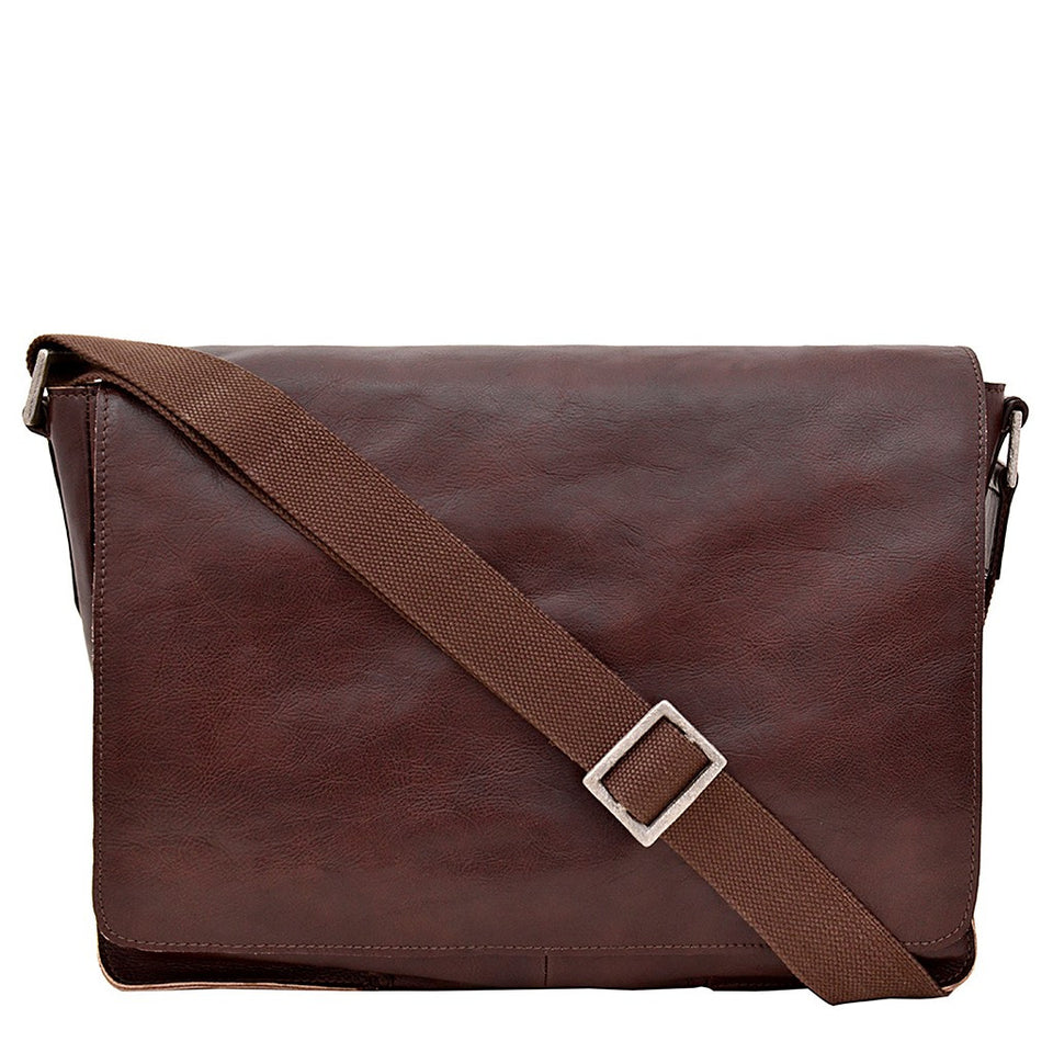Hidesign Fred Leather Business Laptop Messenger Cross Body Bag