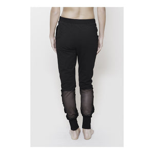 Mesh panel track pants