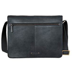 Aiden Leather Business Laptop Messenger Cross Body Bag