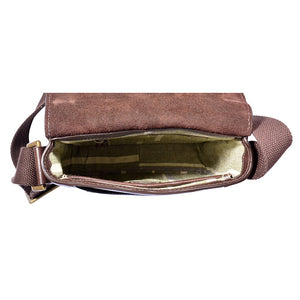 Aiden Small Leather Messenger Cross Body Bag