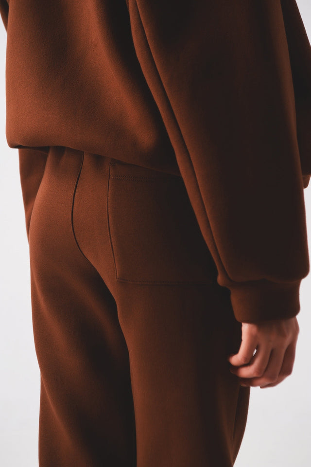 Cotton Jogger in Brown