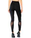 Energique Athletic Leggings With Reflective Strips and Mesh Panels by Savoy Active