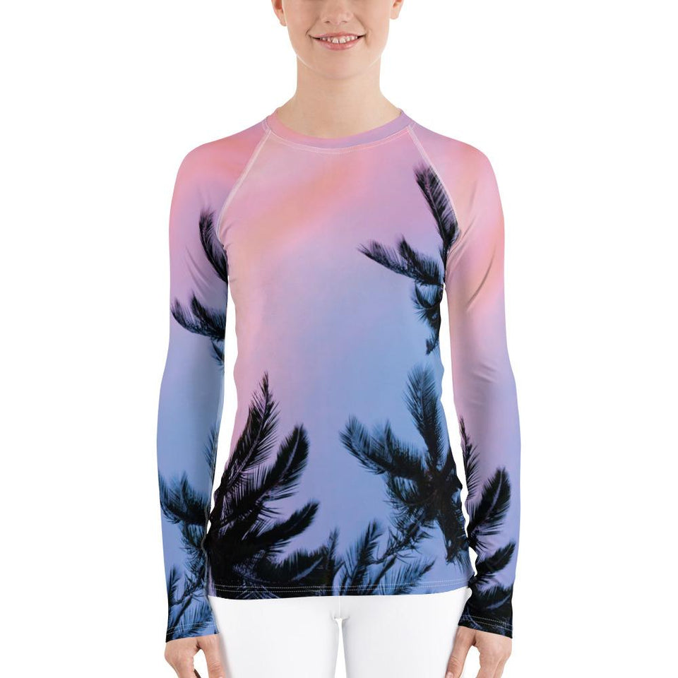 Women's Sunset Surf Performance Rash Guard UPF 40+