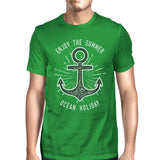 Enjoy the Summer Ocean Holiday Mens Green Shirt