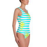 Find Your Coast Swimwear One-Piece Neon Palm Swimsuit