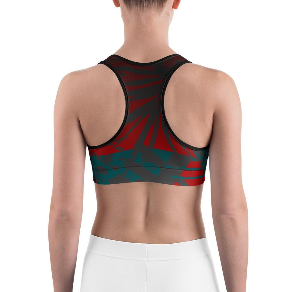 Women's Moisture Wicking Nadine Rise & Go Sports Bra (White & Black Piping)