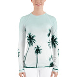 Women's Palm Tree Performance Rash Guard UPF 40+