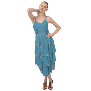 Blue Seahorses Layered Dress