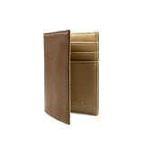 Micro Leather Wallet- Chocolate/Tan
