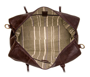 Hidesign Charles Leather Cabin Travel Duffle Weekend Bag