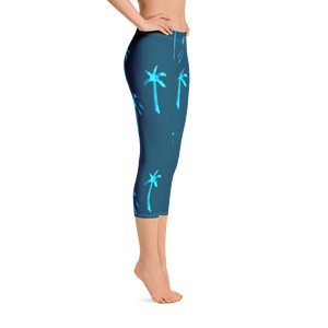 Women's All Day Comfort Capri Leggings Under the Palms