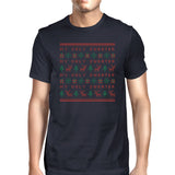 My Ugly Sweater Pattern Mens Navy Shirt