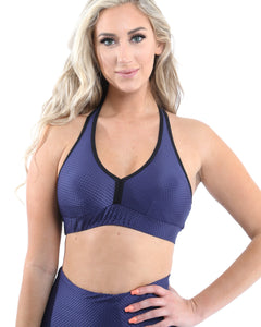 SALE! 50% OFF! Venice Activewear Sports Bra - Navy [MADE IN ITALY] - Size Small