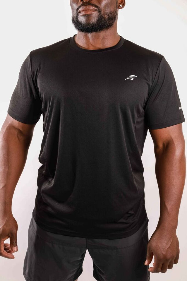 Burk Short Sleeve Shirt - Black With White Logo