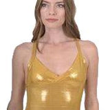 Ferrari Shiny Body-Con Gold Dress