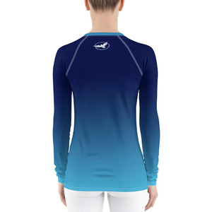 Women's Ocean Fade Sleeve Performance Rash Guard UPF 40+