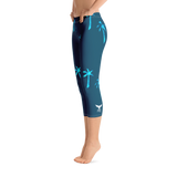 Women's All Day Comfort Capri Leggings Under the Palms