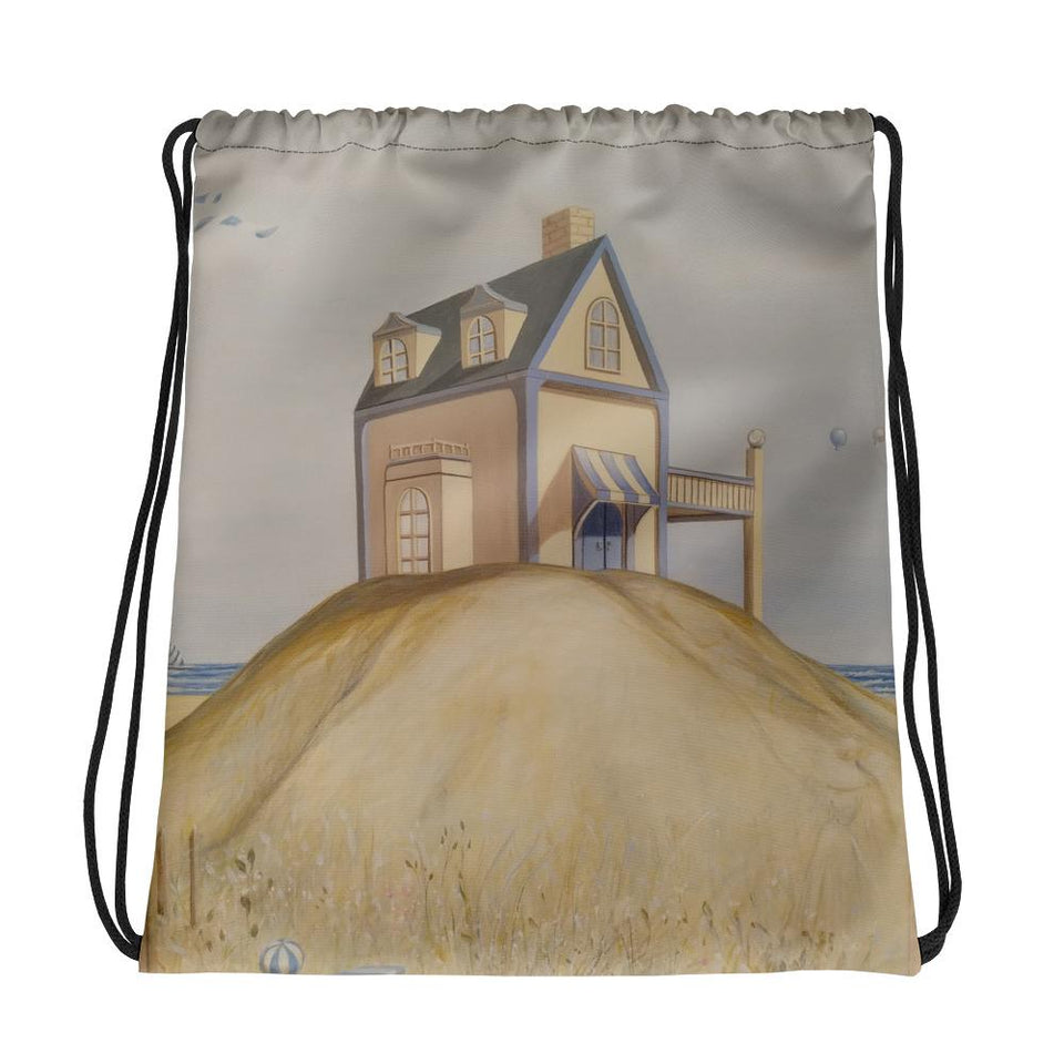 Drawstring Bag | Printed | Hamptons Scenery | Sharon Tatem Art