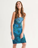 Women's Ocean Camo Casual Midi Bodycon Dress