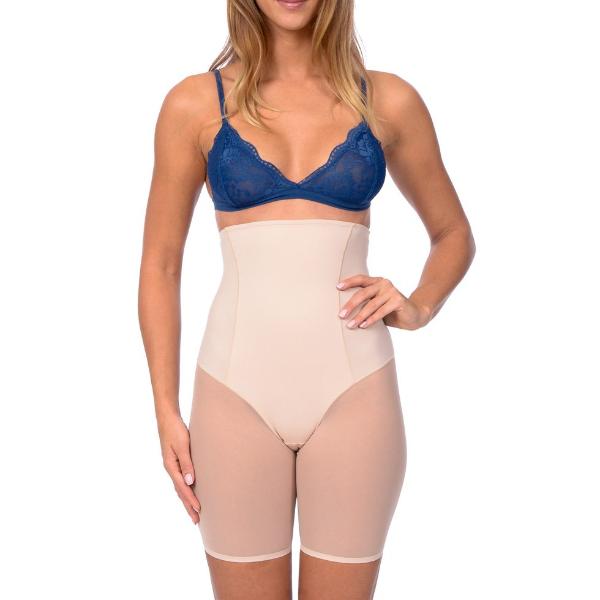Extra Hi Waist Shaper With Targeted Double Front Panel for Smooth Shaping Nude