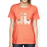 Llama Pattern Womens Cute Design Funny Winter Gift T-Shirt for Her
