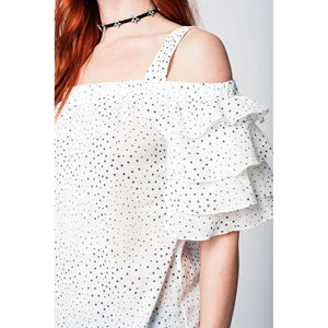 White top with printed stars