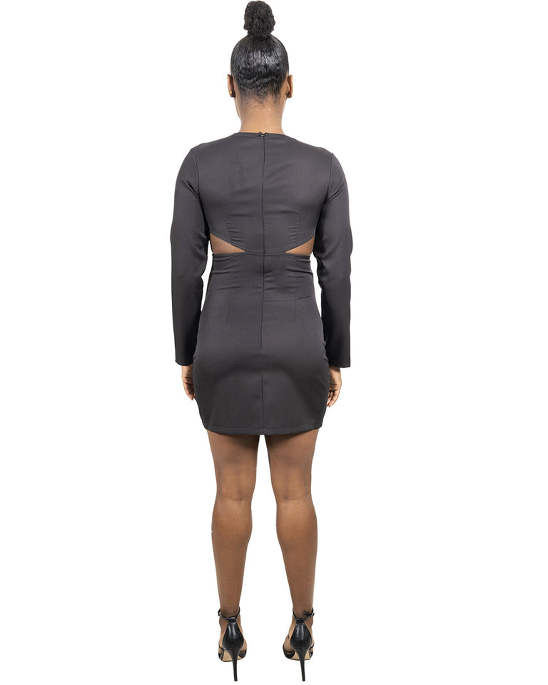 Lania Cutout Long Sleeve Mini Dress