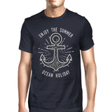 Enjoy the Summer Ocean Holiday Mens Navy Shirt