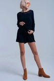Navy jumpsuit with lace