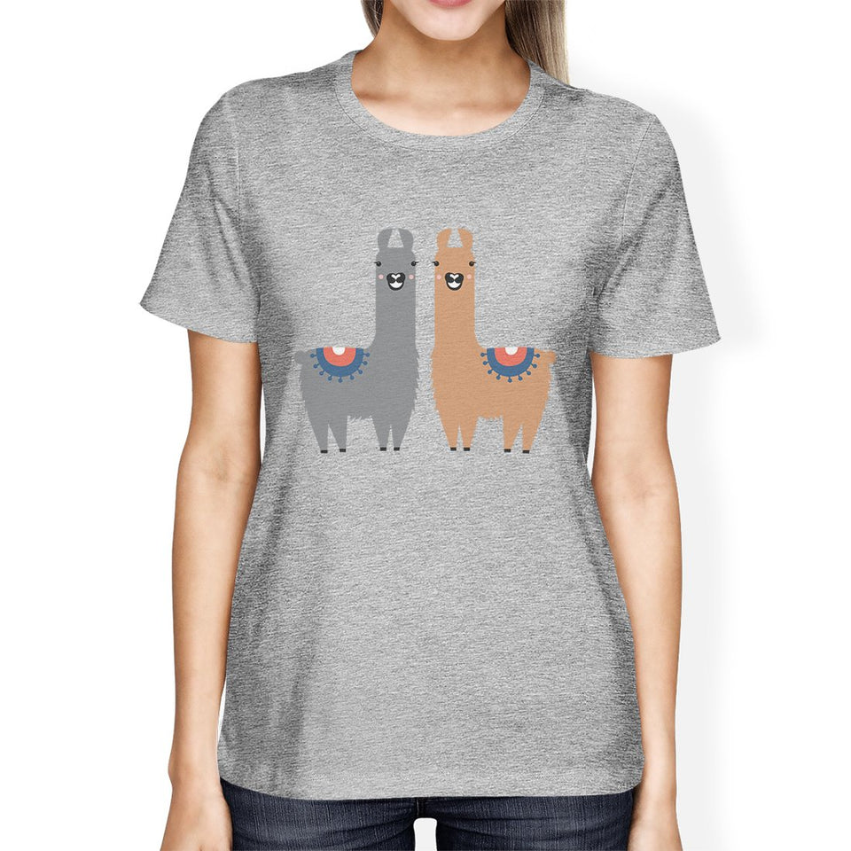 Llama Pattern Womens Cute Design Funny Winter Gift T-Shirt for Her