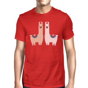 Llama Pattern Mens Cute Christmas Unique Design T-Shirt Funny Gift