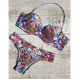 MAR RIO Floral Bandeau Brazilian Bikini - Aurora