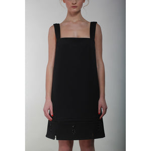 Black hand embellished pinafore