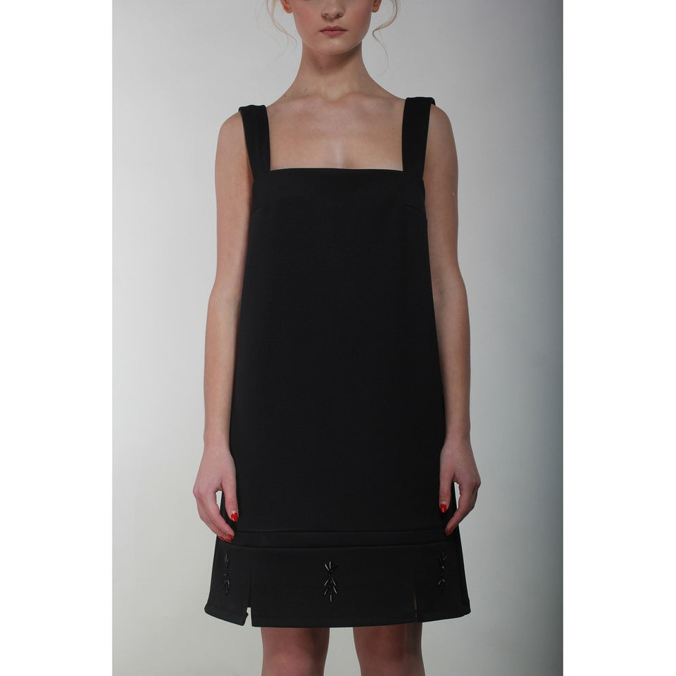 Black hand embellished pinafore