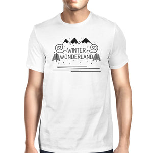 Winter Wonderland Mens White Shirt