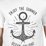 Enjoy the Summer Ocean Holiday Mens White Shirt