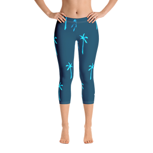Women's All Day Comfort Capri Leggings Under the Palms
