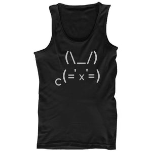 Easy Bunny Text Art Women's Tank Top Cute Rabbit Made of Symbol Easter Tank