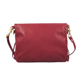 Flamingo Leather Fringe Handbag- Scarlet Red