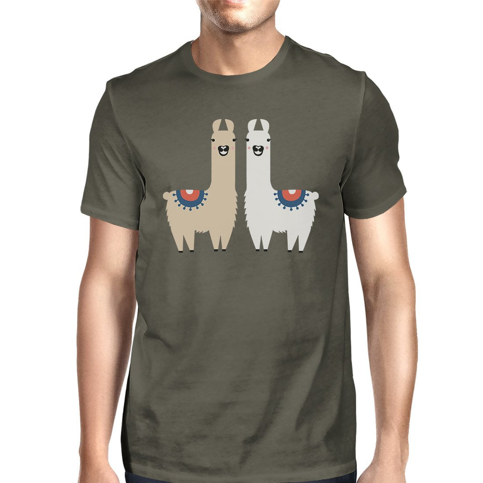 Llama Pattern Mens Cute Christmas Unique Design T-Shirt Funny Gift