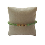 Green and Brass Beaded Bracelet - Anthony's Emporium