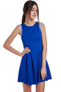 Blue Sleeveless Skater dress - Anthony's Emporium